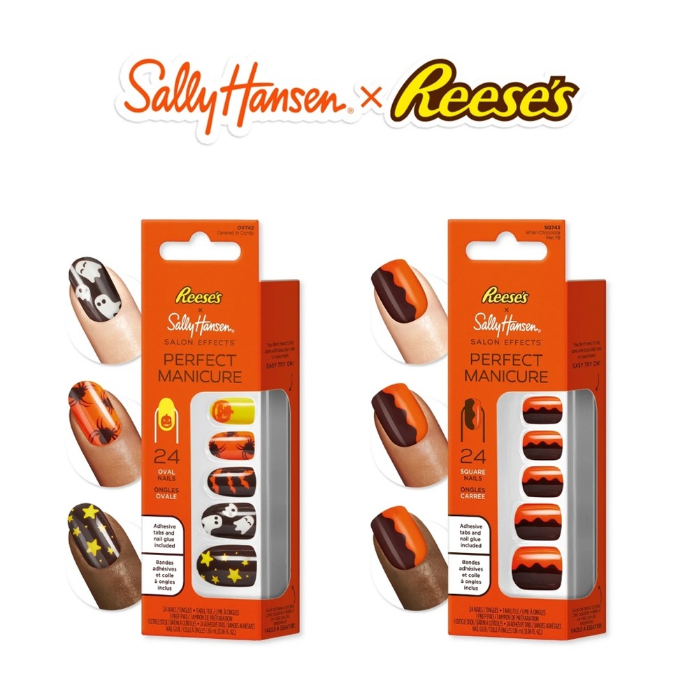 Sally Hansen Reese's Perfect Manicure Press-On Nails - Halloween Edition NWT - Picture 2 of 2